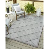 Myflair Möbel & Accessoires Teppich »Amara«, rechteckig, 8 mm Höhe, Uni Farben, Hoch-Tief Effekt, Outdoor geeignet, Balkon, Terrasse