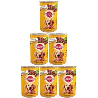 PEDIGREE Adult Dose 6x1200g - Nasses Alleinfuttermittel für ausgewachsene Hunde, mit Huhn in Gelee