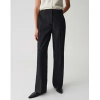 Opus Maiga Linen Wide Hosen Schwarz 42
