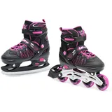 SMJ sport Kinder Mädchen 2IN1 Inlineskates Schlittschuhe Verstellbar Inliner ABEC7 LEA (26-29)