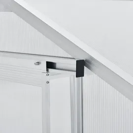 Juskys Gewächshaus Aluminium Silber HKP 4 mm 4,75 m2