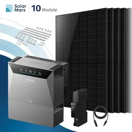 solarmars Balkonkraftwerk monokristallin 2000 W inkl. Anker Solix Solarbank 4 E5000 Pro 500 W