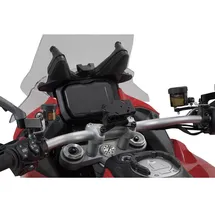 SW-Motech Navi-Halter am Lenker. Schwarz. Ducati Multistrada V4 (20-).