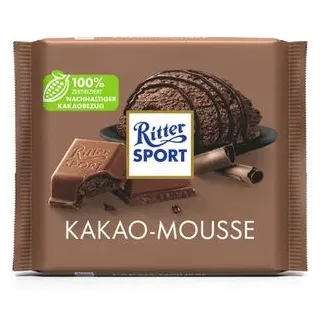 Ritter Sport Ritter-Sport Tafelschokolade Kakao-Mousse, 100g