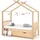 vidaXL Kinderbett Himmelbett mit Schublade 80 x 160 cm Kiefer massiv braun