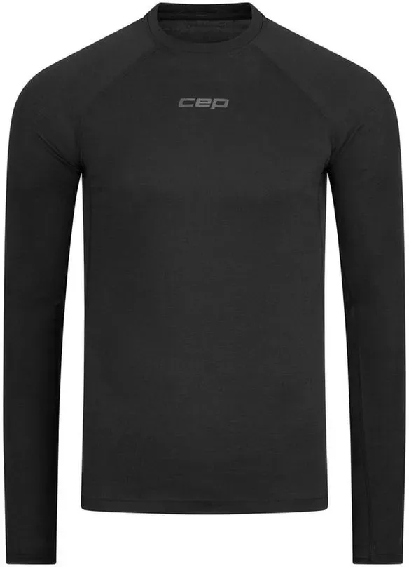 Cep Herren Core Run Merino Shirt Long Sleeve schwarz