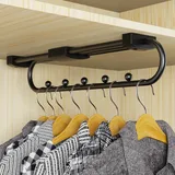 Aresvrgo Ausziehbare Kleiderstange 30 cm,Verstellbarer Kleiderstange Ausziehbar,Speicherplatz Sparen,Kleiderstange Schrank für SchräNke,Lagerbereiche,Kleidung und Hosen Organisieren Aufbewahren