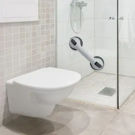 Spetebo Haltegriff mit Saugnapf 120 kg Duschgriff rutschfest grau/weiß 2er Set