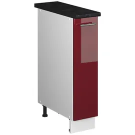 Vicco Apothekerschrank Bordeaux Hochglanz 20 x 82 x 60 cm Rot/Weiß