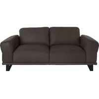 2-Sitzer W.SCHILLIG "montanaa", braun (braun z59), B:192cm H:78cm T:94cm, Sofas, mit Metallkufen in Schwarz pulverbeschichtet, Breite 192 cm