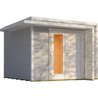 Weka Design Gartenhaus Pure Garden Amberley mit Design-Doppeltür -