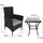 Jardí Rattan Bistro Set 2-tlg. Schwarz