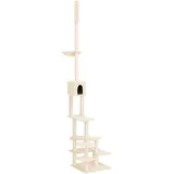 Kratzbaum Deckenhoch Creme 268,5-294,5 cm - Creme