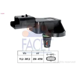 FACET Sensor, Ladedruck Made in Italy - OE Equivalent Ladedruck,Sensor, Abgasdruck  für MINI 13627582551 10.3220
