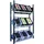 SCHULTE Regalwelt Grundregal Metall 180 x 106 x 30 cm schwarz/silber