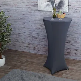 Mendler Stehtischhusse HWC-J30 anthrazit-grau Ø 60 cm