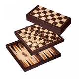 Philos 2516 - Schach-Backgammon-Dame-Set, Holz, Feld 30 mm