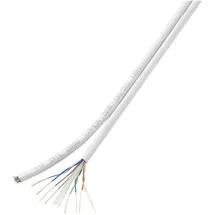 TRU Components Duplex-Netzwerkkabel CAT 6 F/UTP 8 x 2 x 0.196 mm2 Weiß 100 m