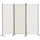 Vevor Raumteiler Trennwand 3-teiliger Paravent Stellwand, faltbarer Sichtschutz für Büro Schlafzimmer Esszimmer Arbeitszimmer Balkon, Raumtrenner freistehend (228 x 52 x 184 cm), Weiß