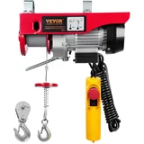 Vevor elektrische Seilwinde 125kg bis 250kg Hubhöhe 12m Seilzug Motorwinde 510W Kupfermotor Flaschenzug 10m/min Hubgeschwindigkeit Hebezug mit kabelgebundener Fernbedienung Seilhebezug Kettenzug