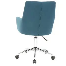 miliboo Design Bürosessel Stoff Blaugrün