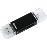 Hama USB 2.0 OTG Kartenleser Basic SD/microSD Schwarz