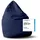 Lumaland Sitzsack Luxury XL Plus 85x65cm | Microvelours Beanbag extra weichem & robustem Stoff | Für Erwachsene & Kinder| Ideal geeignet für Kinderzimmer | Sessel & Stuhl Bean Bag [Dunkelblau]