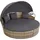 Tectake Sonneninsel Rattan natur/dunkelgrau
