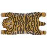 Homescapes - rutschfeste Fußmatte In Tiger-form, 74 x 37 cm