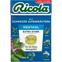 Ricola Menthol-Bonbons extra stark ohne Zucker