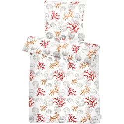 APELT Bettwäsche »Coral Gots«, Korallen und Muscheln APELT rot B/L: 135 cm x 200 cm