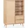 sweeek Highboard 1 Tür, 2 Schubladen Natur / Beige