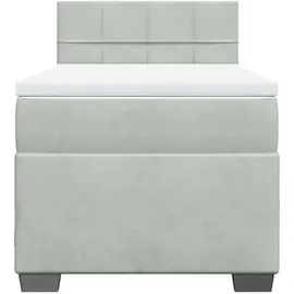 vidaXL Boxspringbett 90 x 200 cm Hellgrau