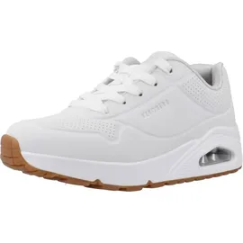 SKECHERS Uno Stand On Air Sneaker, White Synthetic Trim, 36 EU