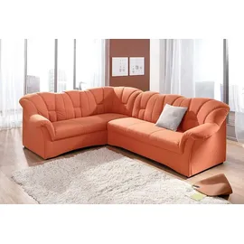 DOMO collection Ecksofa Papenburg Kunstleder 2-Sitzer Orange