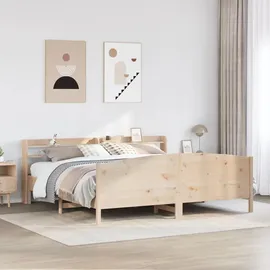 vidaXL Massivholzbett 180 x 200 cm Braun