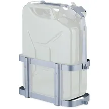 Relaxdays Benzinkanister Halterung, 10 - 20 L Reservekanister, abschließbar, Auto, Motorrad, Kanisterhalter, Eisen, grau