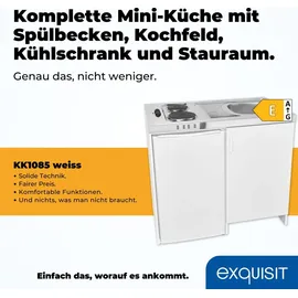 GGV Exquisit KS85-VU-090E Kühlschrank (75 l, 843 mm hoch, Weiß)