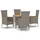 vidaXL Garten-Essgruppe 5-tlg. Grau