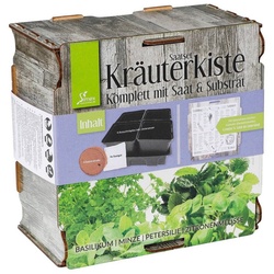 GartenHero Kräutertopf »Kräuterkiste Substrat Saatgut Küchenkräuter Kräuter Anzucht Basilikum«