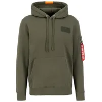 Alpha Industries Red Stripe Hoody dark green, Größe 3XL