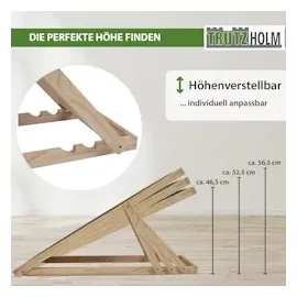 Baumarktplus Hunderampe Echtholz 104x35 cm höhenverstellbar & klappbar 35 kg Tragkraft weiche Filz-Lauffläche