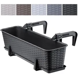 Kadax Balkontopf 60 x 17 x 15 cm Anthrazit