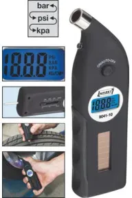 HAZET Digitaler Reifendruck-Tester mit Profil-Tiefenmesser 9041-10