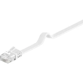 goobay CAT 5e Flach-Patchkabel, U/UTP, Weiß,