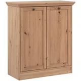 Livetastic Kommode Eiche Artisan Metall 2 Fächer 80x90x35 cm