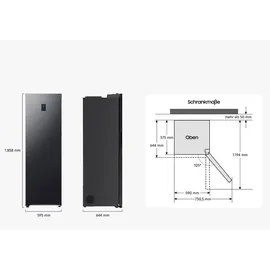 Samsung RR80H39CCTEF Standkühlschrank (387 l, 1860 mm hoch, Silber)