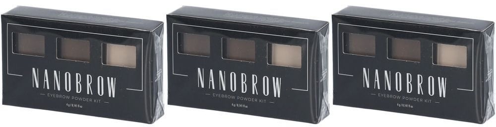 Nanobrow Augenbrauenpuder-Set dunkel