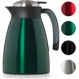 Blumtal Thermoskanne - BPA-freie Teekanne mit Quick Tip Verschluss - auslaufsichere Kaffeekanne thermo für langanhaltende Isolation - Isolierkanne 1l - Thermoskannen - Kaffee Thermoskanne in Grün