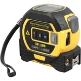 3-in-1 Präzisionsmessgerät, 60 M Infrarot-laser-entfernungsmesser, 5 M Maßband, Vertikaler Kreuzlinienlaser-entfernungsmesser, Automatische Sperre, Gelb